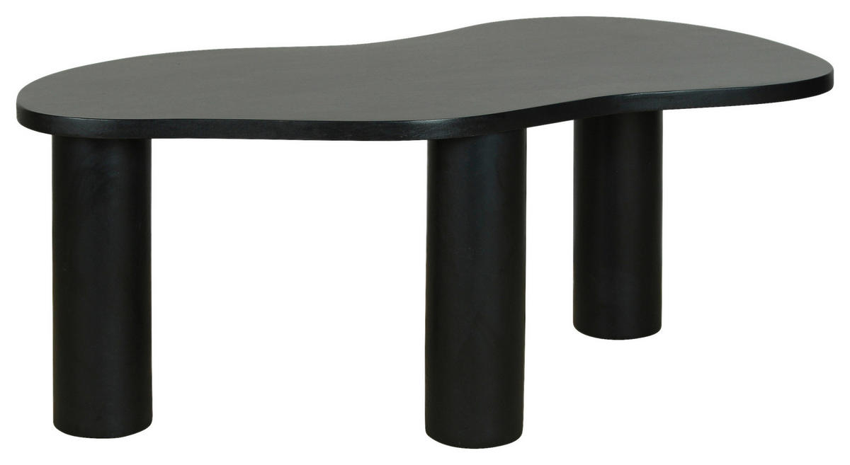 COUCHTISCH Akazie massiv Freiform Schwarz  - Schwarz, Design, Holz (110/45/55cm) - MID.YOU
