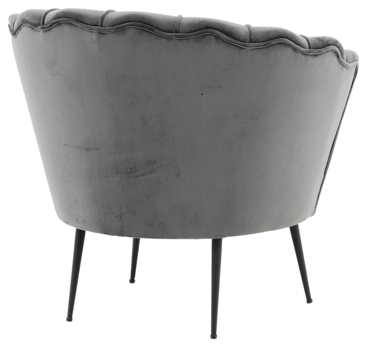 SESSEL in Schwarz, Dunkelgrau  - Dunkelgrau/Schwarz, Design, Textil/Metall (83/76/77cm) - Livetastic