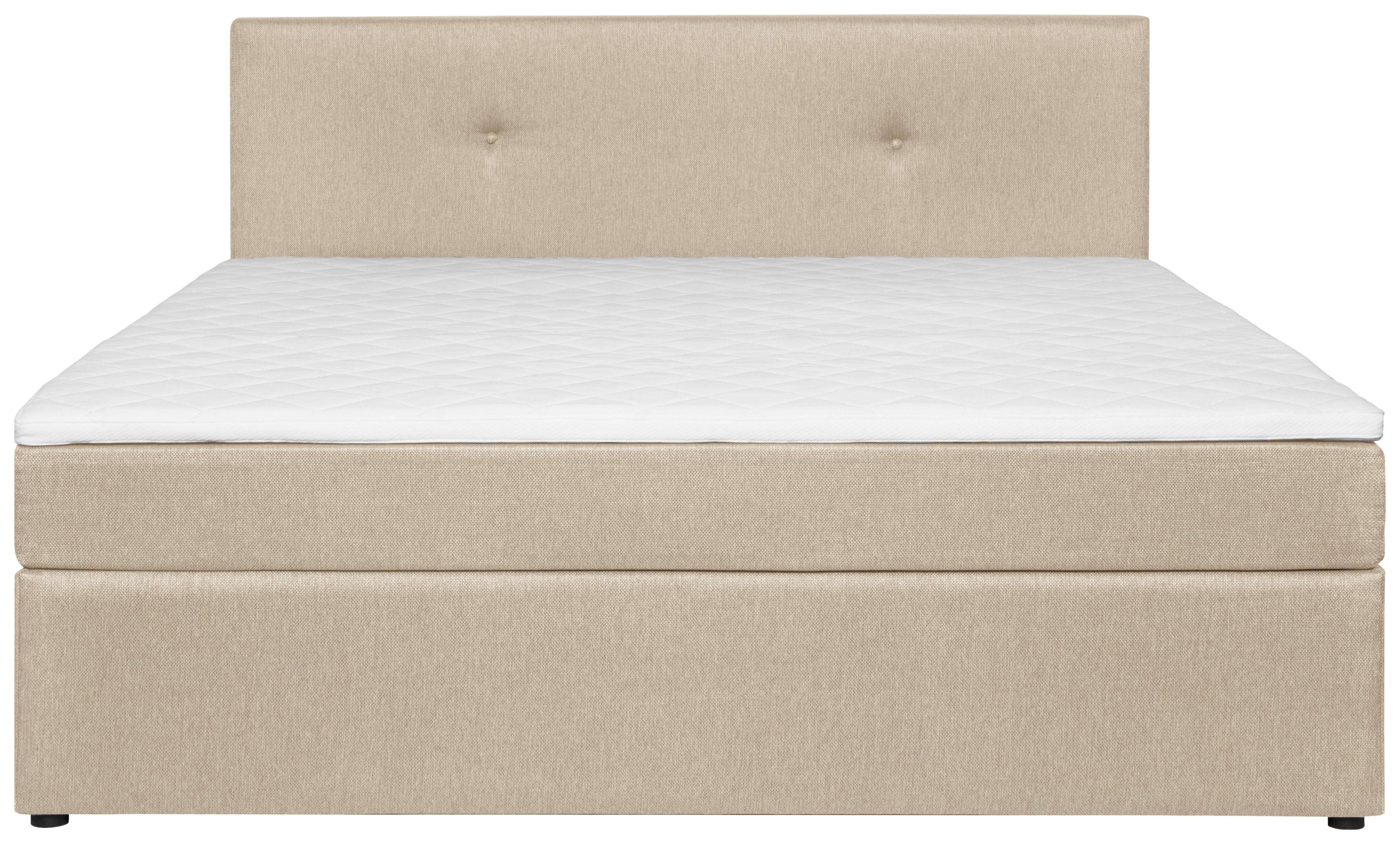 BOX KREVET    160/200 cm  - boje pijeska/crna, Konvencionalno, drvo/tekstil (160/200cm) - P & B