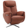 MASSAGESESSEL Echtleder Lederlook Braun    - Chromfarben/Braun, Design, Leder/Textil (79/110/85cm) - Livetastic
