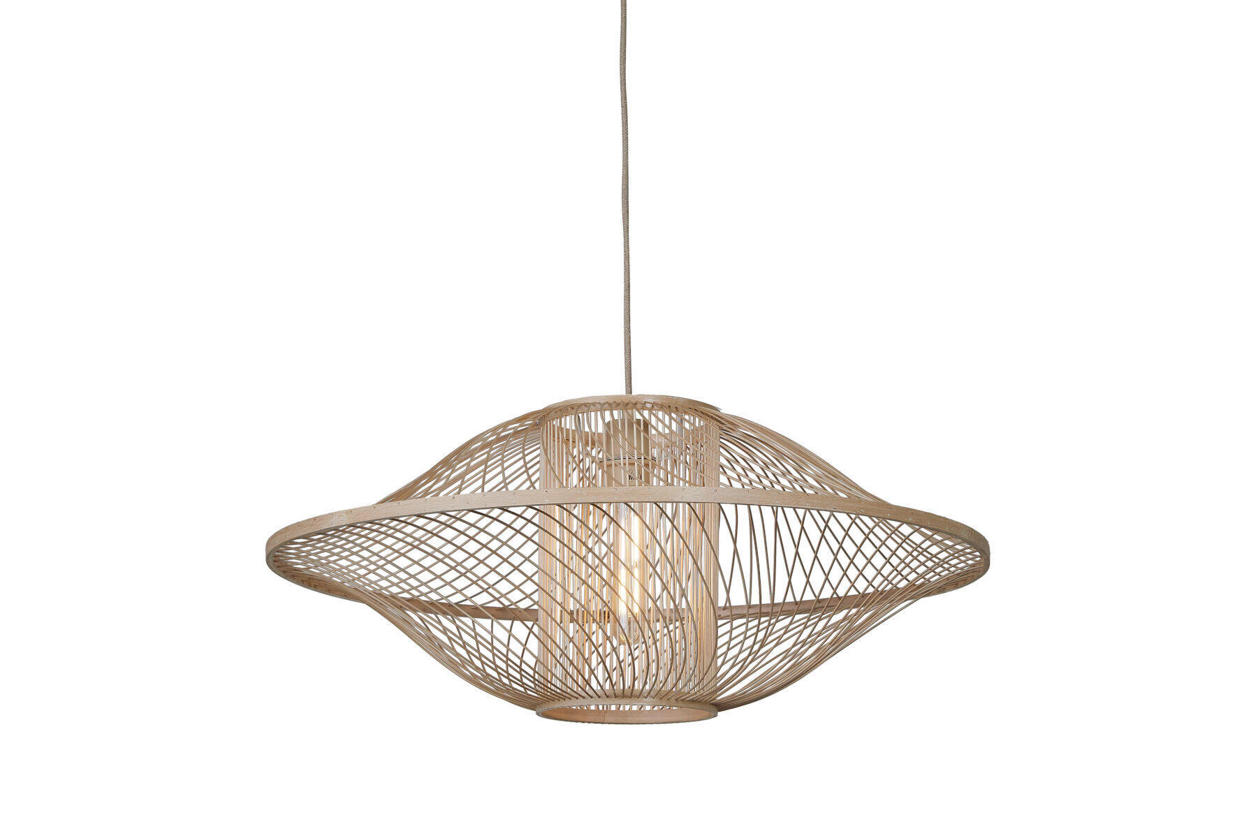 HÄNGELEUCHTE 70/30 cm - Naturfarben, Basics, Holz (70/30cm) - Good & Mojo