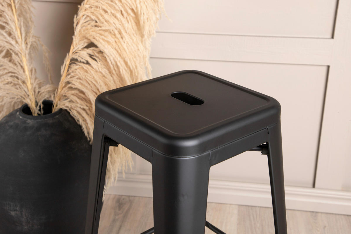 BARPALL SET i svart  - svart, Design, metall (43/76/43cm) - Livetastic