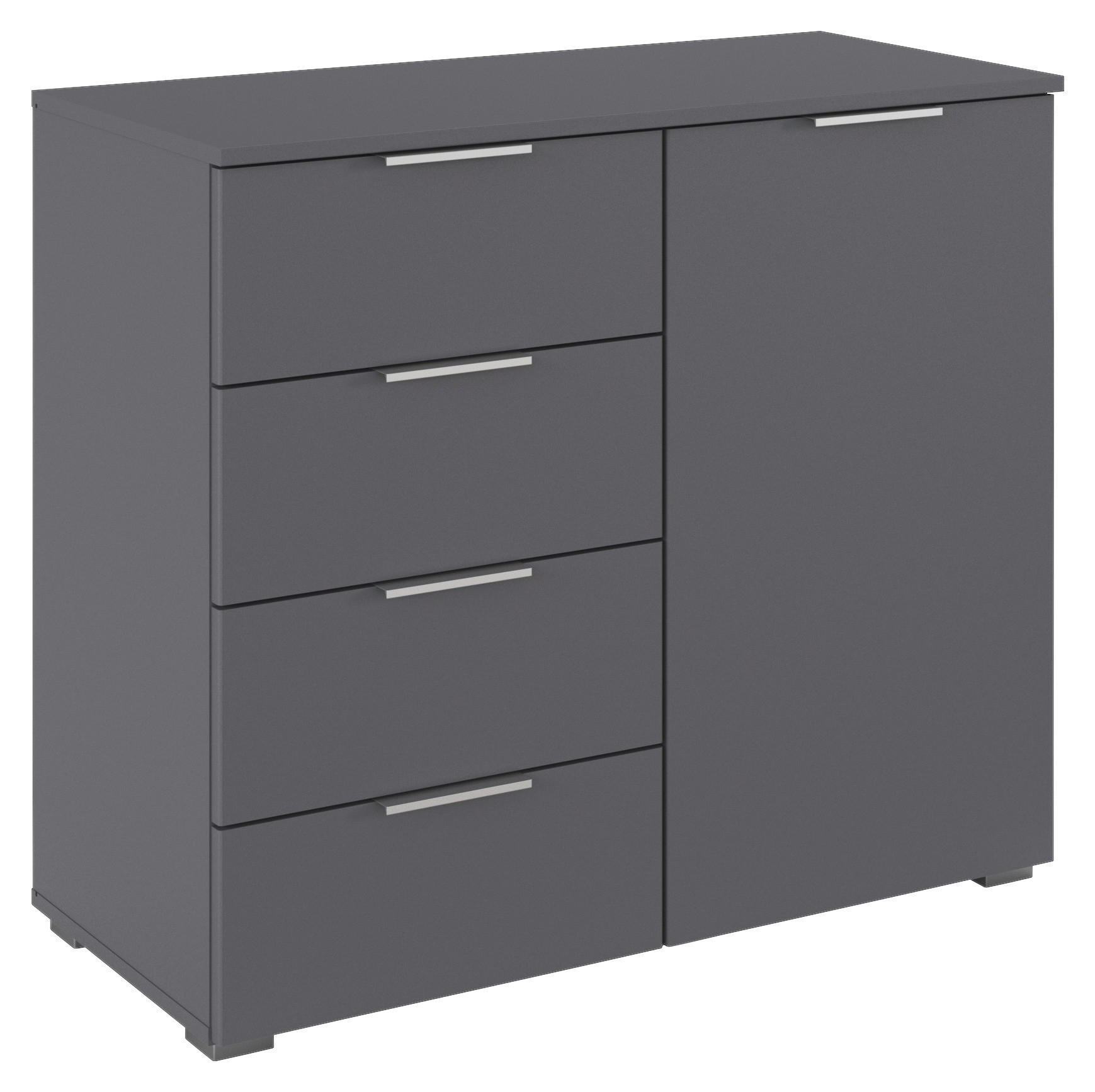 KOMMODE in 93/81/42 cm - Alufarben/Grau, MODERN, Holzwerkstoff/Kunststoff (93/81/42cm) - Rauch Möbel