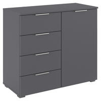 KOMMODE 93/81/42 cm  in Grau  - Alufarben/Grau, Modern, Holzwerkstoff/Kunststoff (93/81/42cm) - Rauch Möbel