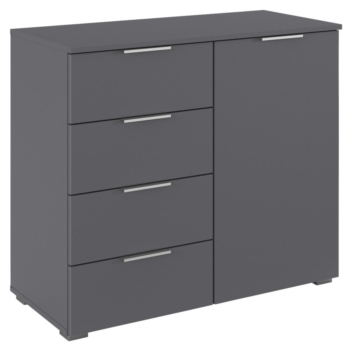 KOMMODE 93/81/42 cm  in Grau  - Alufarben/Grau, Modern, Holzwerkstoff/Kunststoff (93/81/42cm) - Rauch Möbel