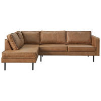 ECKSOFA in Lederlook Braun  - Schwarz/Braun, Design, Leder (170/270cm) - MID.YOU
