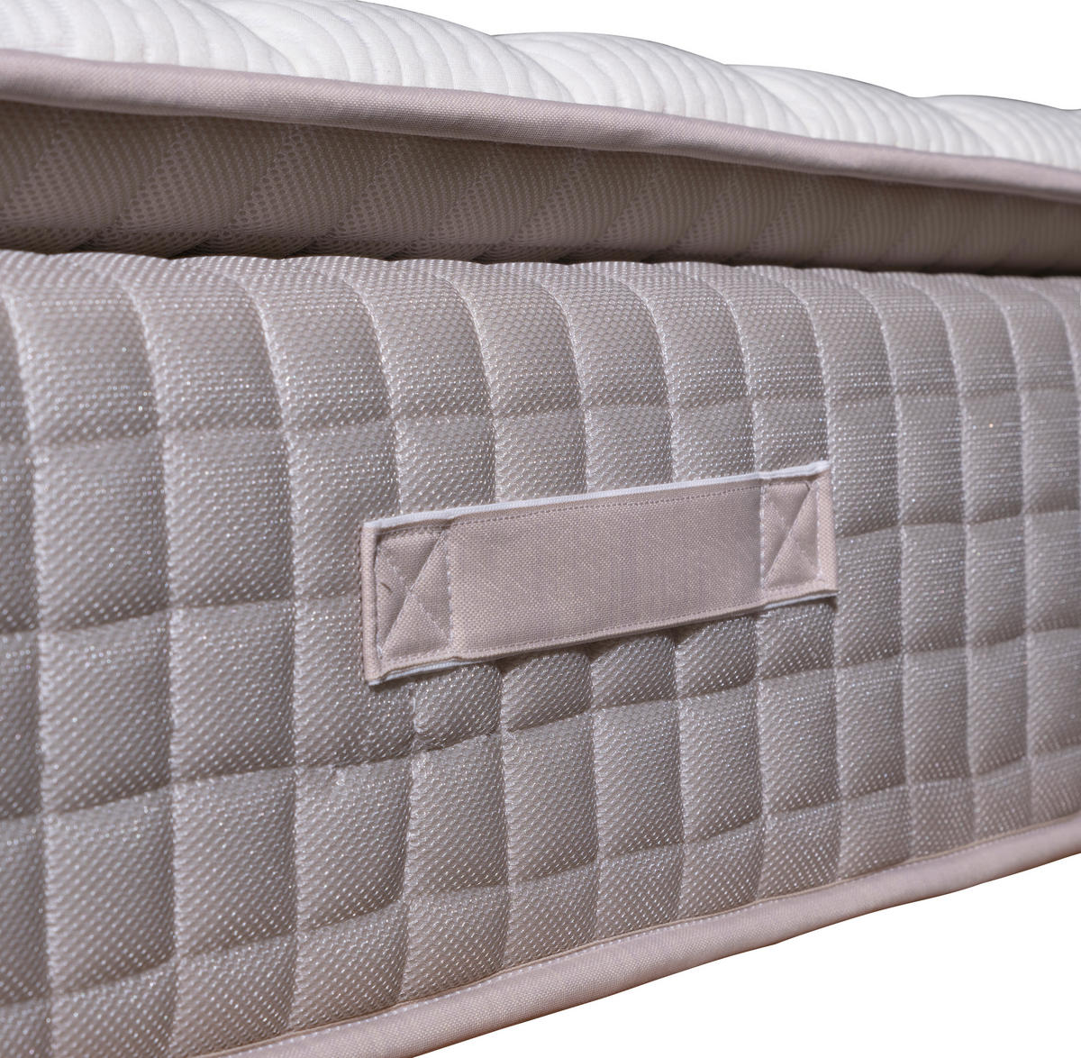 TASCHENFEDERKERNMATRATZE SILVER-UP PILLOW TOP 180/200 cm Höhe ca. 33 cm 7 -Zonen - Weiß, Basics, Textil (180/200cm) - Livetastic
