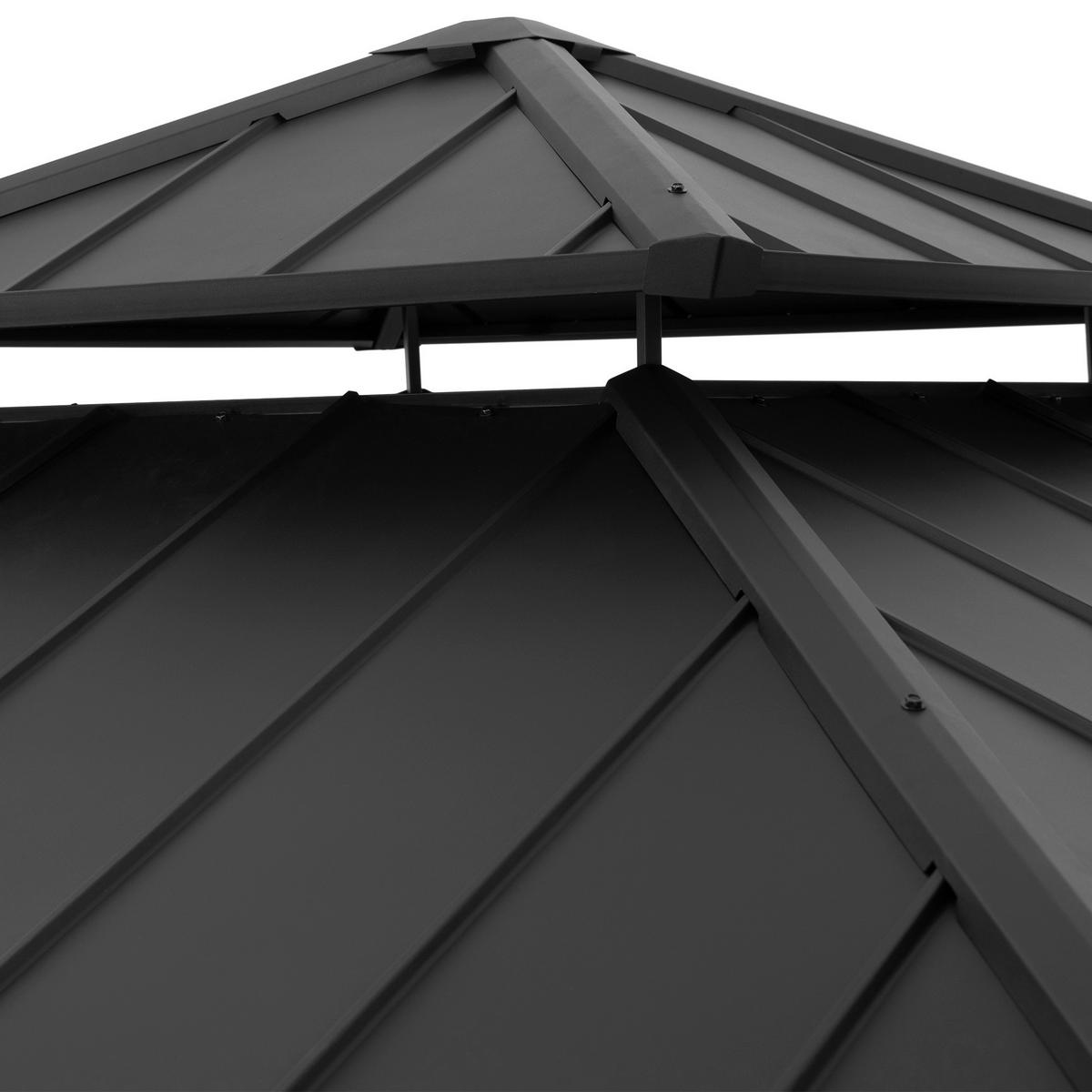 PAVILLON 330/305/330 cm  - Anthrazit, Basics, Holz/Metall (330/305/330cm) - Modante