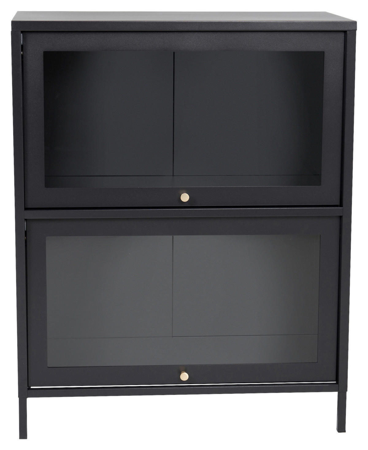 SIDEBOARD 80/100/40 cm  - svart, Design, metall/glas (80/100/40cm) - Livetastic