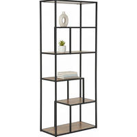 REGAL Naturfarben, Schwarz  - Schwarz/Naturfarben, Basics, Holzwerkstoff/Metall (70/170/33cm) - Xora