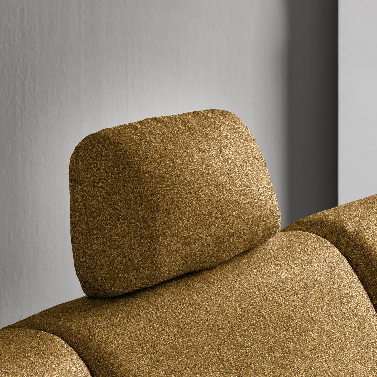 ECKSOFA  in Mikrovelours Senfgelb  227/208 cm  - Senfgelb/Alufarben, KONVENTIONELL, Textil/Metall (227/208cm) - Sedda