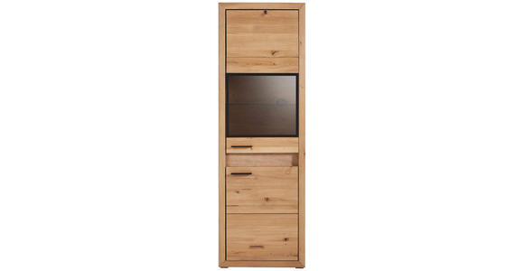 VITRINE 63,8/198,4/41 cm - Schwarz, KONVENTIONELL, Glas/Holz (63,8/198,4/41cm) - Cantus