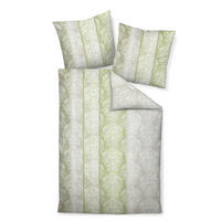 POVLEČENÍ, biber, zelená, bílá, 135/200 cm - bílá/zelená, Basics, textil (135/200cm) - Janine