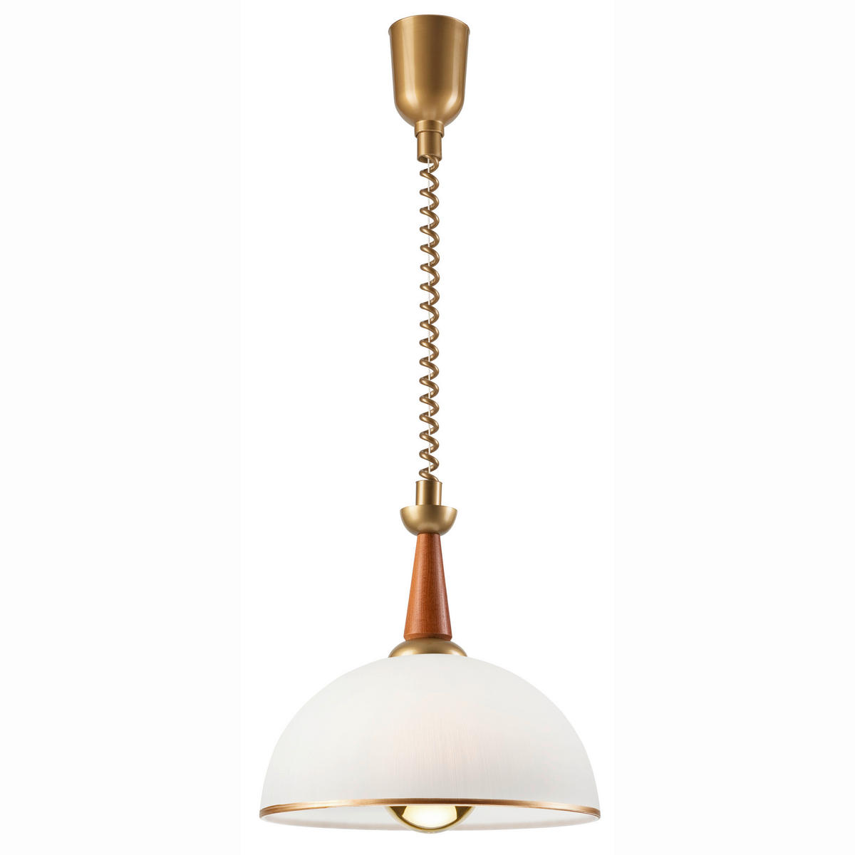 HÄNGELEUCHTE 64/30/64 cm  - Haselnussfarben, KONVENTIONELL, Glas/Holz (64/30/64cm)