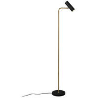 GOLVLAMPA MARLEY    - mässingsfärgad/svart, Design, metall (151/23/39cm) - Trio Leuchten