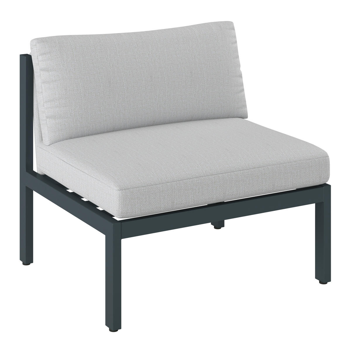 LOUNGEMITTELTEIL - Anthrazit/Grau, Design, Textil/Metall (80/73/76cm) - Dieter Knoll