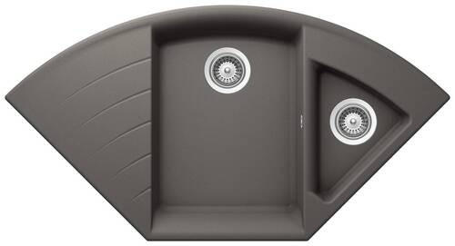 SPÜLE LOTC150ASIL  - Grau, Basics, Stein (108,2/57,5cm) - Schock