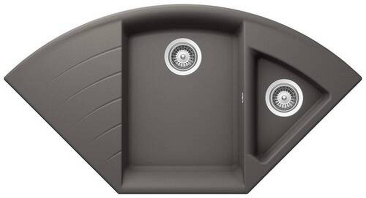 SPÜLE LOTC150ASIL  - Grau, Basics, Stein (108,2/57,5cm) - Schock