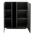 HIGHBOARD in 96/115/42 cm - Dunkelgrau, Natur, Glas/Holzwerkstoff (96/115/42cm) - Novel