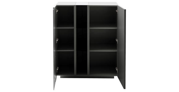 HIGHBOARD in 96/115/42 cm - Dunkelgrau, Natur, Glas/Holzwerkstoff (96/115/42cm) - Novel