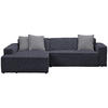 ECKSOFA in Chenille Anthrazit  - Dunkelgrau/Anthrazit, Konventionell, Kunststoff/Textil (188/280cm) - Carryhome