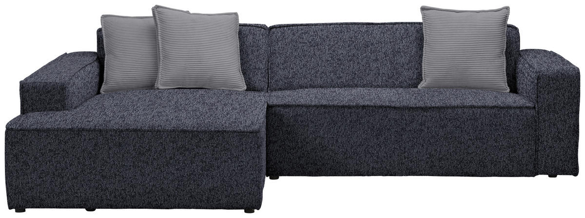 ECKSOFA in Chenille Anthrazit  - Dunkelgrau/Anthrazit, Konventionell, Kunststoff/Textil (188/280cm) - Carryhome