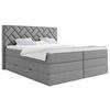 BOXSPRINGBETT 140/200 cm  in Silberfarben  - Silberfarben/Schwarz, Modern, Holzwerkstoff/Kunststoff (140/200cm) - MID.YOU