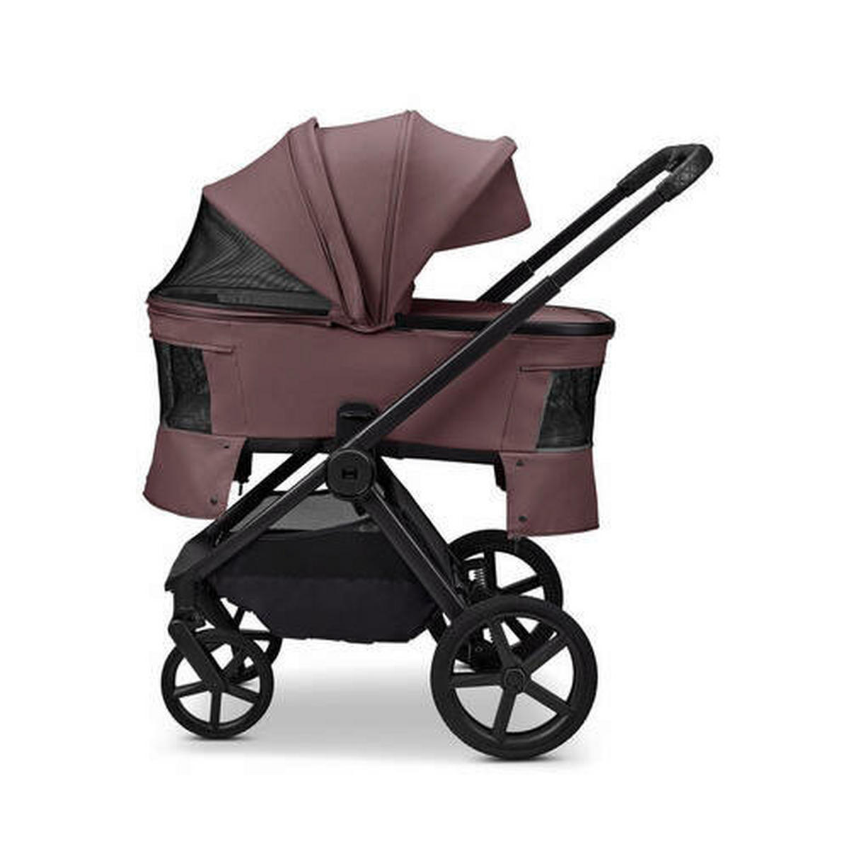 KOMBIKINDERWAGEN  Gio Fold ETPU  Tonka  - Schwarz/Mokka, Basics, Textil/Metall (120/58/92cm) - Moon Edition