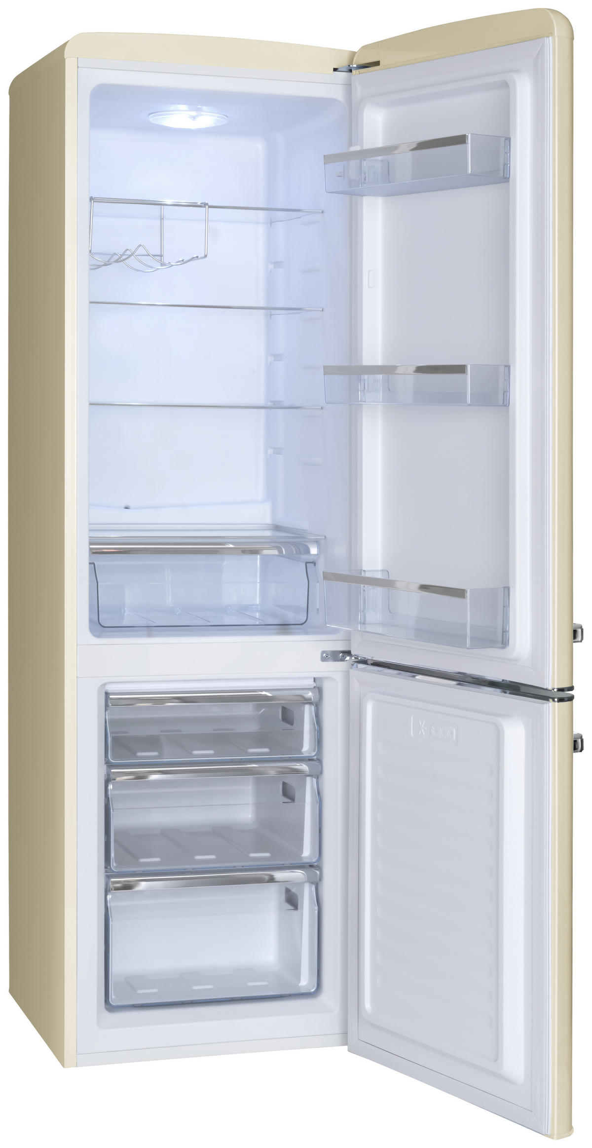 KÜHL-GEFRIER-KOMBINATION 55/181/61,5 cm KGCR387100B  - Basics, Metall (55/181/61,5cm) - Amica