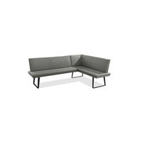GARTENECKBANK  - Anthrazit/Grau, Design, Textil/Metall (235/170cm)