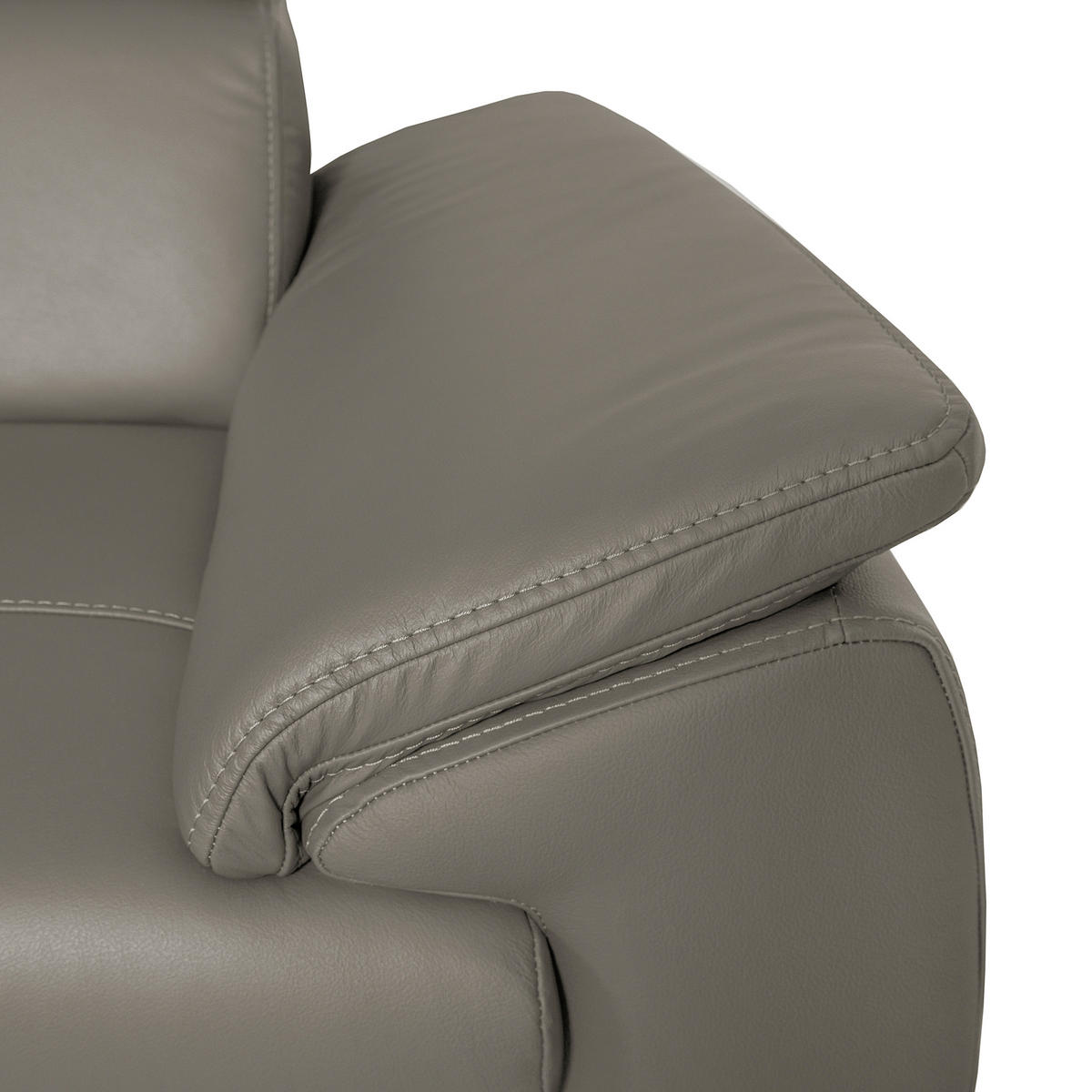 ECKSOFA  in Echtleder Schlammfarben  - Schlammfarben/Schwarz, Design, Leder/Holz (265/265cm) - Livetastic