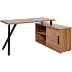 ECKSCHREIBTISCH 150/110/74 cm  in Eichefarben  - Eichefarben/Schwarz, MODERN, Holzwerkstoff/Metall (150/110/74cm) - Novel