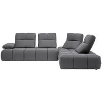 ECKSOFA in Struktur Grau  - Schwarz/Grau, Design, Kunststoff/Textil (313/233cm) - Emilio Belluti