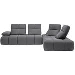 ECKSOFA in Struktur Grau  313/233 cm  - Schwarz/Grau, Design, Kunststoff/Textil (313/233cm) - Emilio Belluti