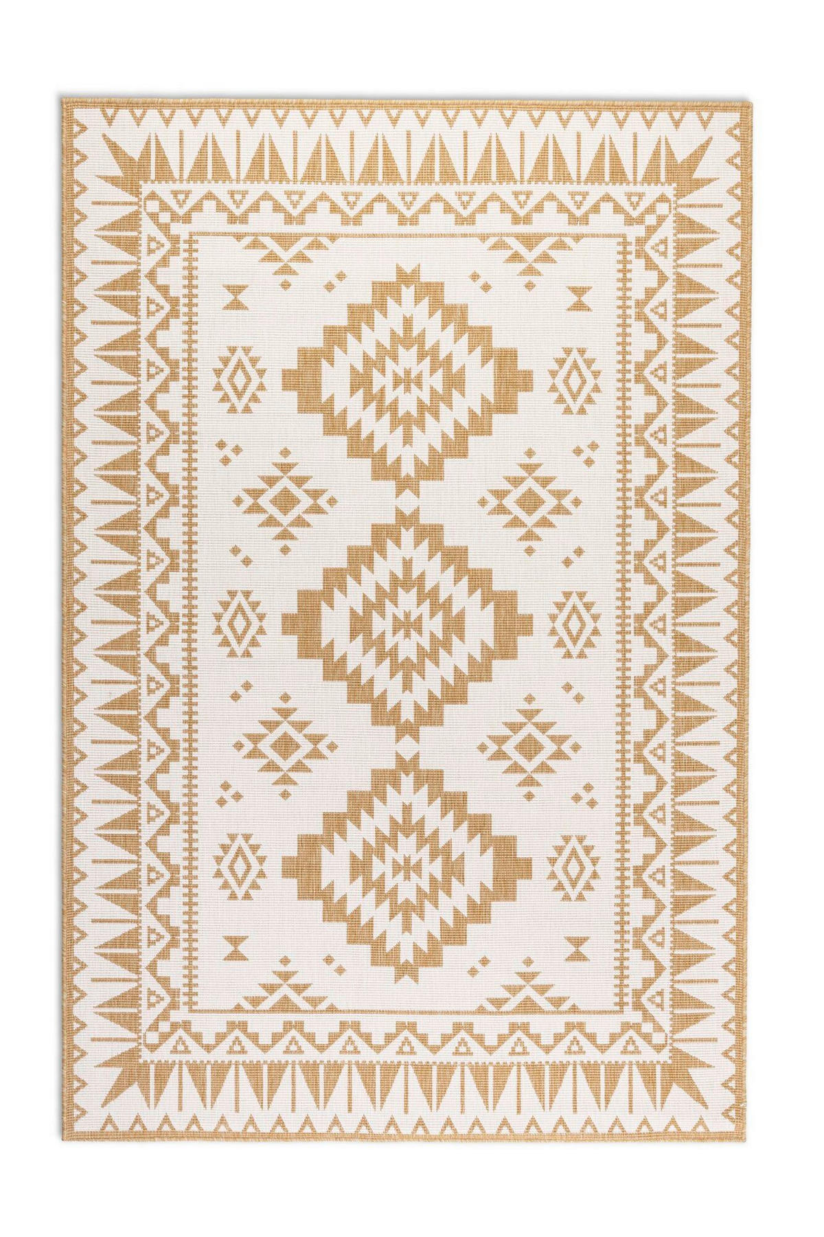 OUTDOORTEPPICH 120/170 cm Gemini Weiß, Honig  - Weiß/Honig, Design, Kunststoff/Textil (120/170cm) - Elle Decoration