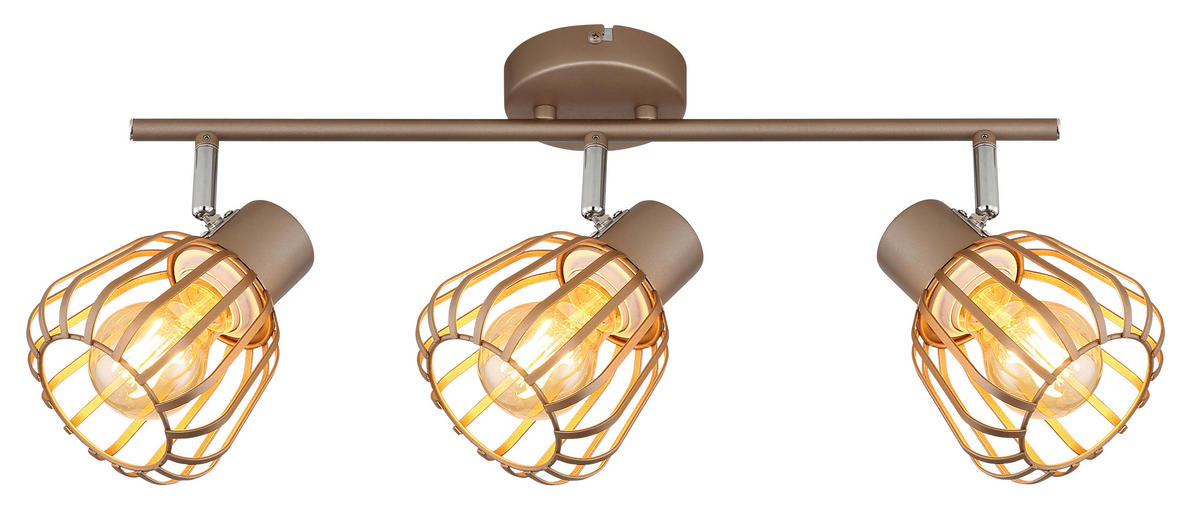 STRAHLER Olin 50/12,5/17,5 cm  - Chromfarben/Braun, Design, Metall (50/12,5/17,5cm) - Globo