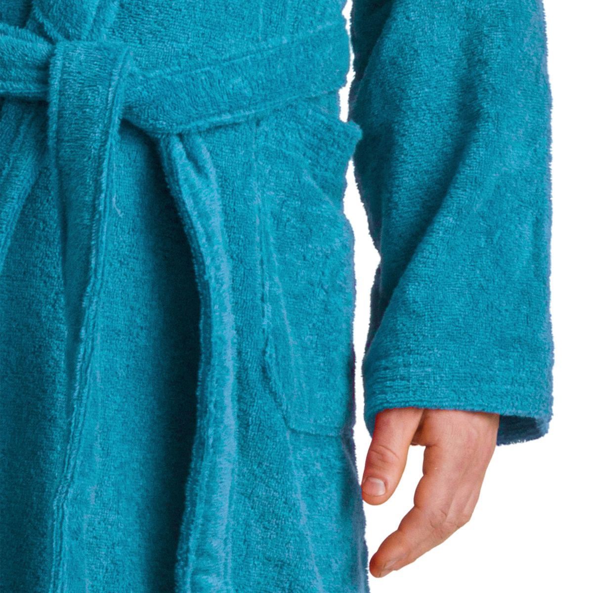 BADEMANTEL XL Unisex  - Türkis, Basics, Textil (XLnull) - Moeve