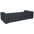 BIGSOFA  in Flachgewebe, Leinenoptik Dunkelblau  - Schwarz/Dunkelblau, Design, Textil/Metall (262/66/113cm) - Belluti