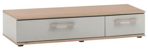 DOPPELSCHUBLADE - Eichefarben/Grau, KONVENTIONELL, Holz/Holzwerkstoff (138/26,5/61,5cm) - Venda