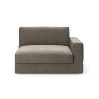 SOFAELEMENT FABIO E Flachgewebe Schlammfarben  - Schlammfarben/Schwarz, MODERN, Kunststoff/Textil (132/87/108cm) - Sit & More