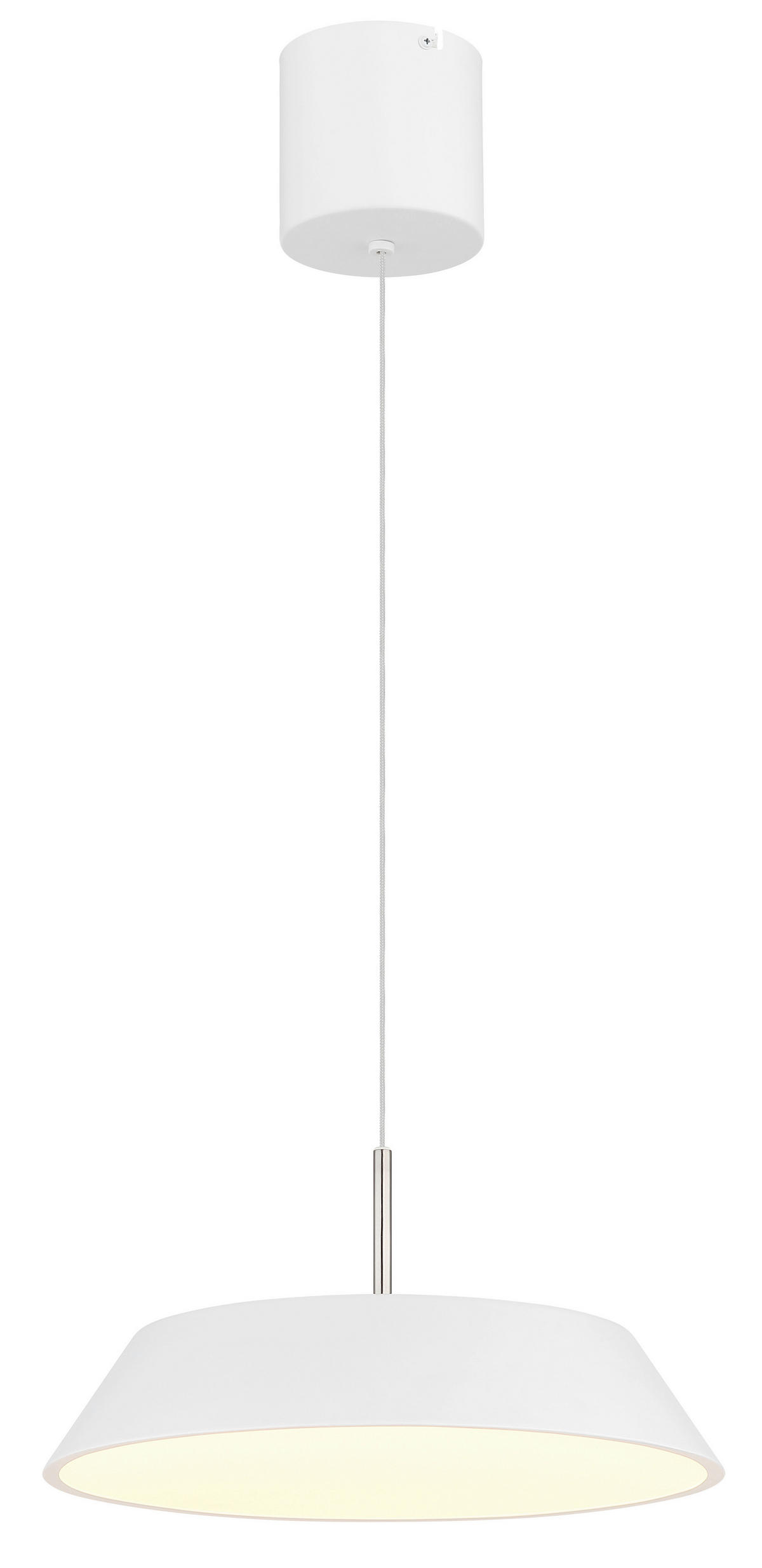 LED-HÄNGELEUCHTE 40/180 cm  - Weiß/Nickelfarben, Basics, Kunststoff/Metall (40/180cm) - Globo