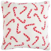KISSENBEZUG CANDY CANE 40/40 cm  - Rot/Weiß, Design, Textil (40/40cm) - X-Mas