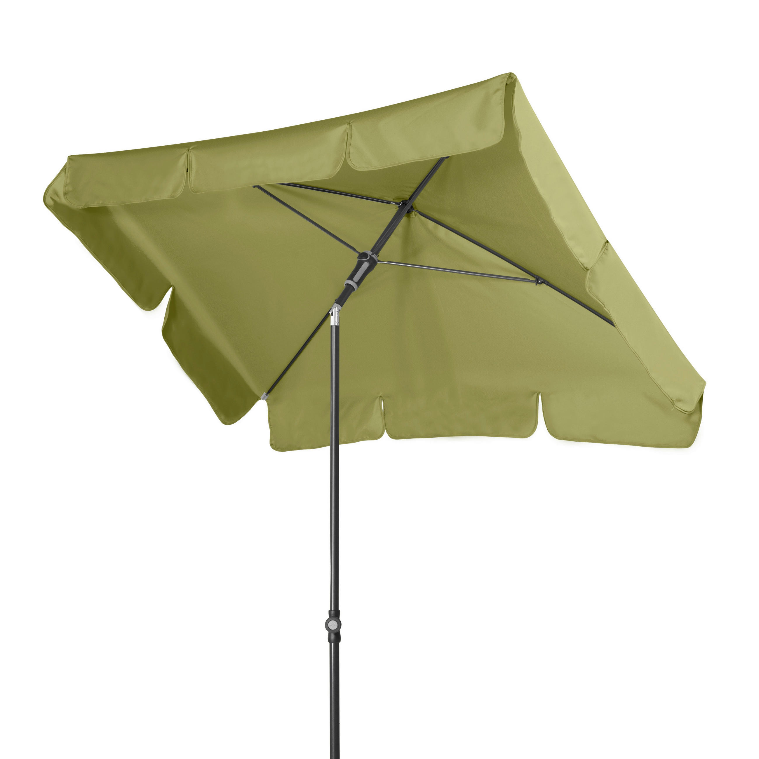 SONNENSCHIRM  185/120 cm  - Anthrazit/Grün, Basics, Textil/Metall (185/120cm) - Doppler