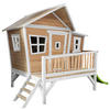SPIELHAUS 123/12,8/152 cm  - Braun/Weiß, KONVENTIONELL, Holz/Kunststoff (123/12,8/152cm) - Ambia Garden