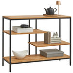 REGAL  120/90/35 cm Schwarz, Eichefarben  - Eichefarben/Schwarz, Trend, Holz/Metall (120/90/35cm) - Landscape