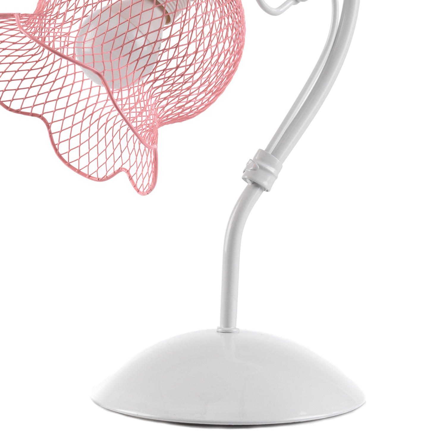 DĚTSKÁ STOLNÍ LAMPIČKA, 25/30 cm  - bílá/pink, Konvenční, kov (25/30cm)