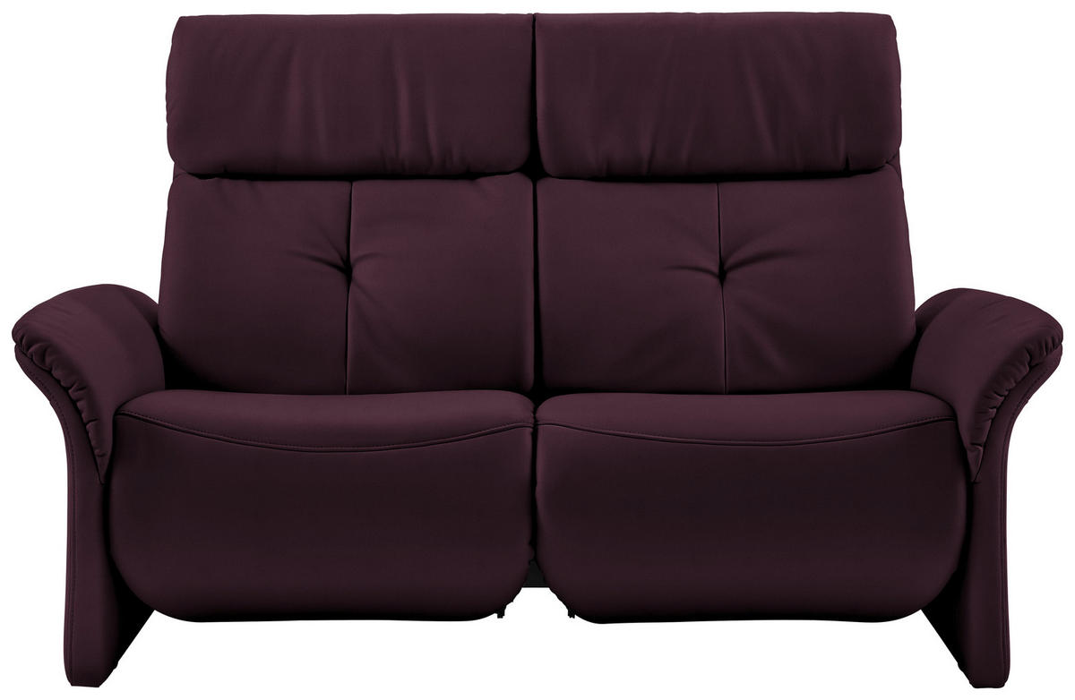 SITZGARNITUR Violett Echtleder  - Violett/Schwarz, KONVENTIONELL, Leder/Kunststoff (209/107/91cm) - Himolla Komfortklass