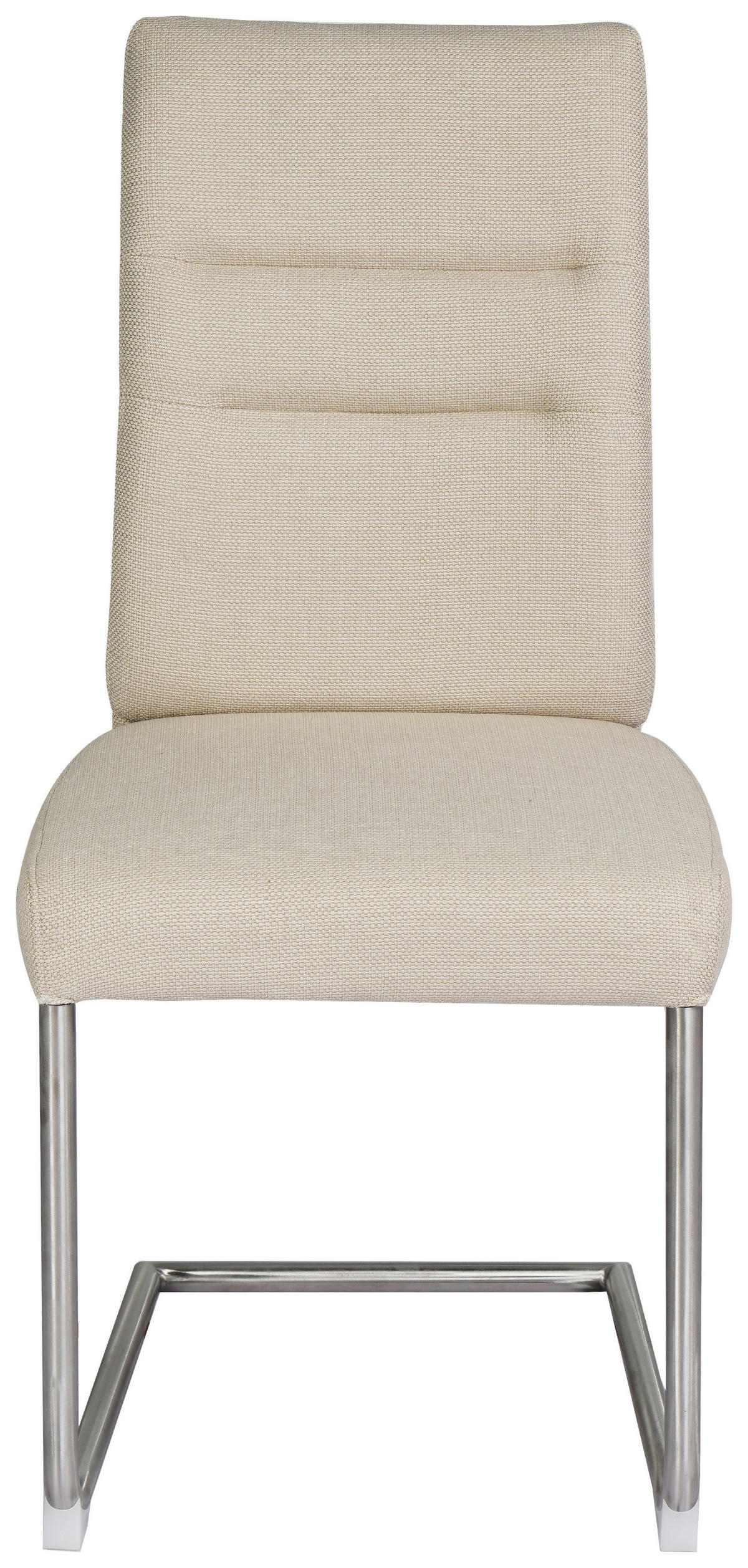 SCHWINGSTUHL   Mikrofaser  - Edelstahlfarben/Beige, Design, Textil/Metall (48/98/63cm) - Novel