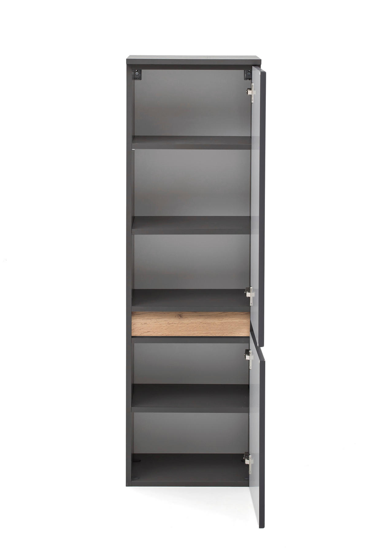 MIDISCHRANK 40/130/35 cm  - Eiche Wotan/Grau, Natur, Holzwerkstoff (40/130/35cm) - Xora
