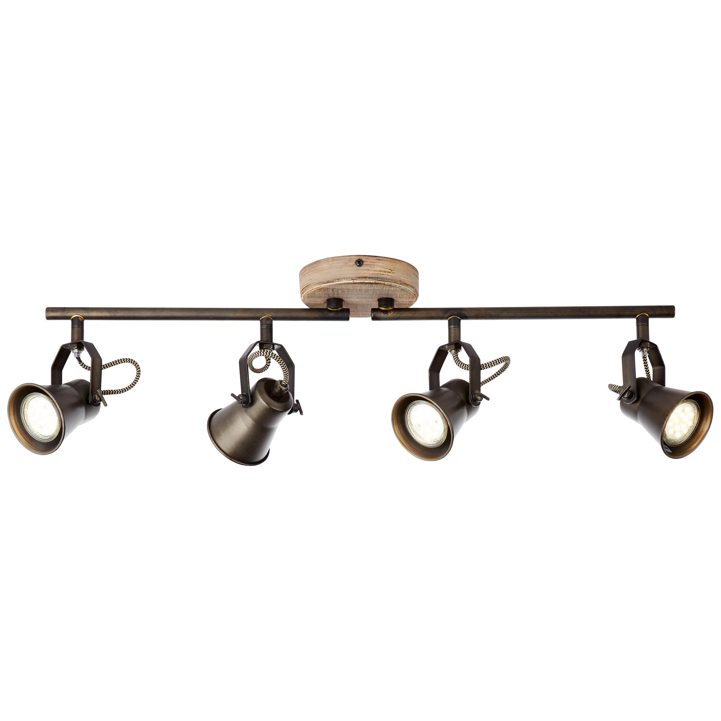 DECKENLEUCHTE Seed 70/18/12 cm   - Schwarz, KONVENTIONELL, Holz/Metall (70/18/12cm)